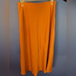 A New DayTM skirt High Rise MIDI, orange satin